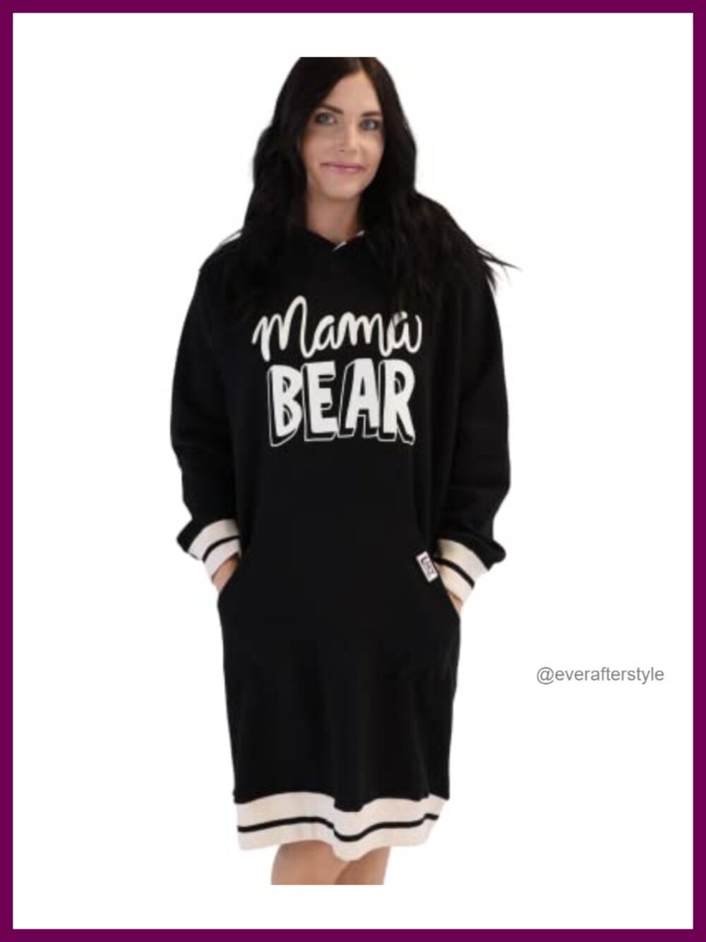 Oversized Hoodie Sweatshirt Dress Cotton Blend Pullover